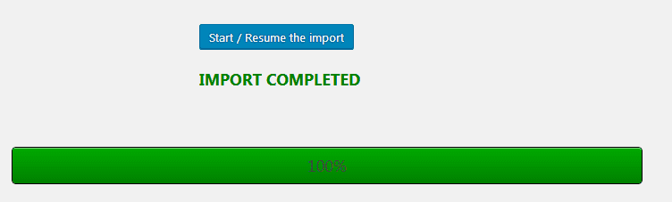 Import Successful