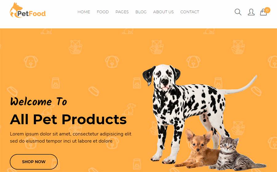 PetFood - Pet Sitter, Shop, Animal Care Shopify Theme