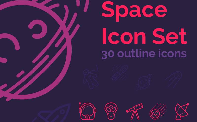 30 Space Iconset Template