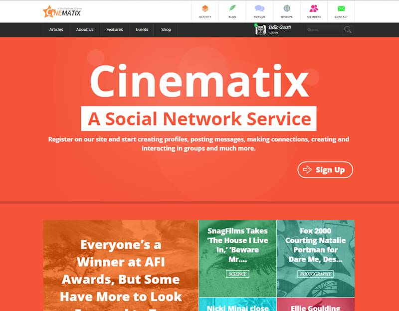 Cinematix - BuddyPress Community Theme