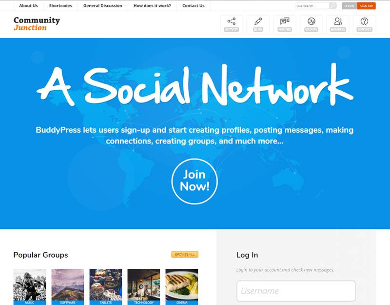 CommunityJunction - BuddyPress Theme