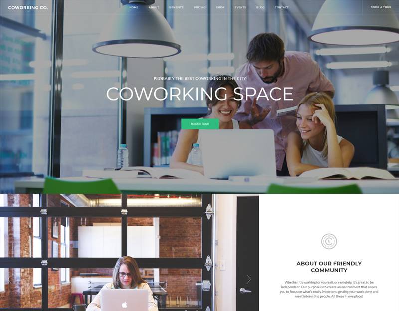 Coworking Co. - Creative Space WordPress Theme