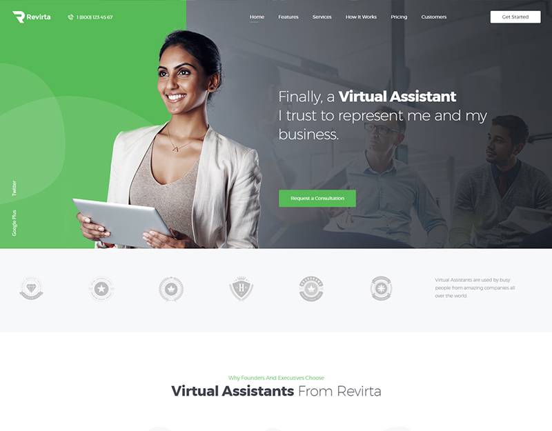 Revirta | Virtual Assistant WordPress Theme