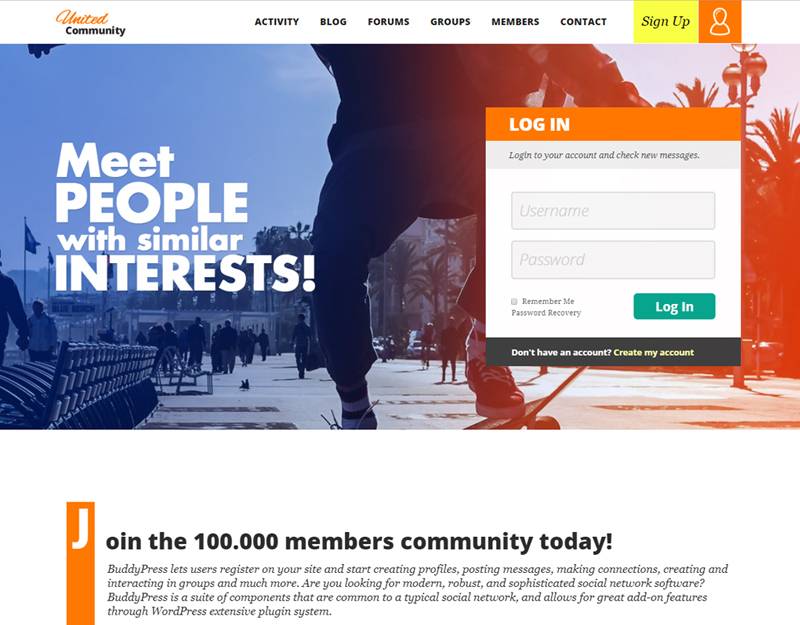 UnitedCommunity - BuddyPress Theme