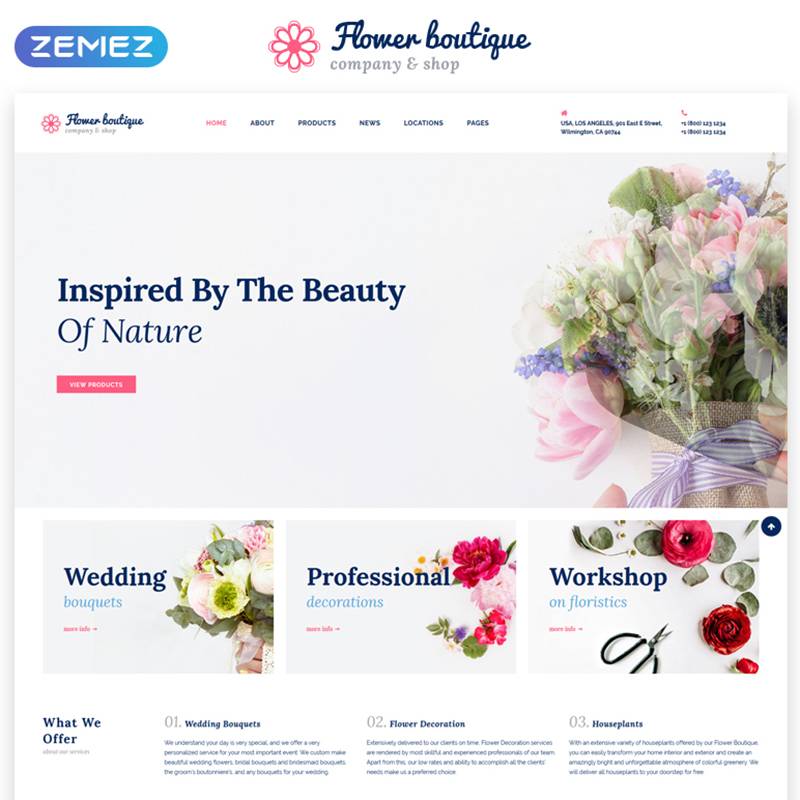 Flower Boutique Multipage HTML5 Template 