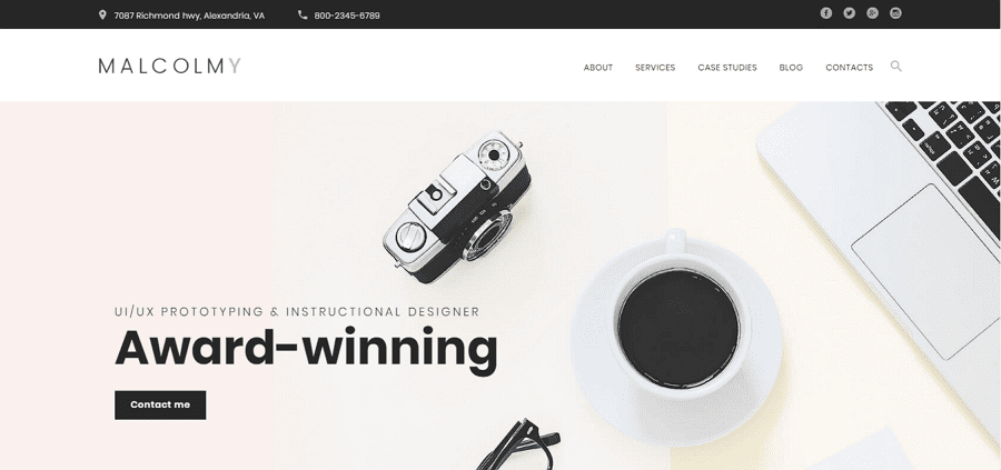 MalcolmY - Freelance Designer Personal Portfolio Lite Free