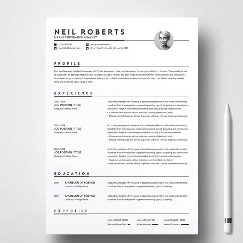 Neil Roberts Resume Template