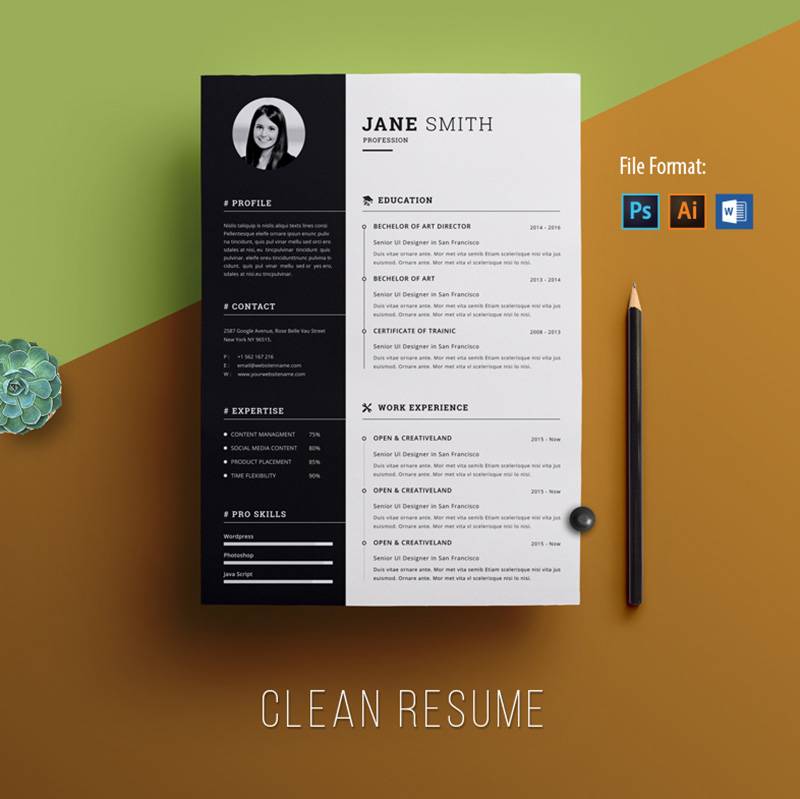 Clean & Creative Jane Smith Resume Template