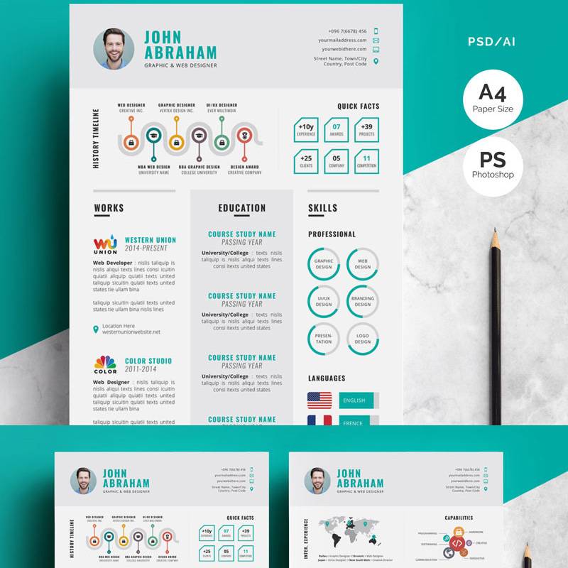 Modern-Infographic Resume Template