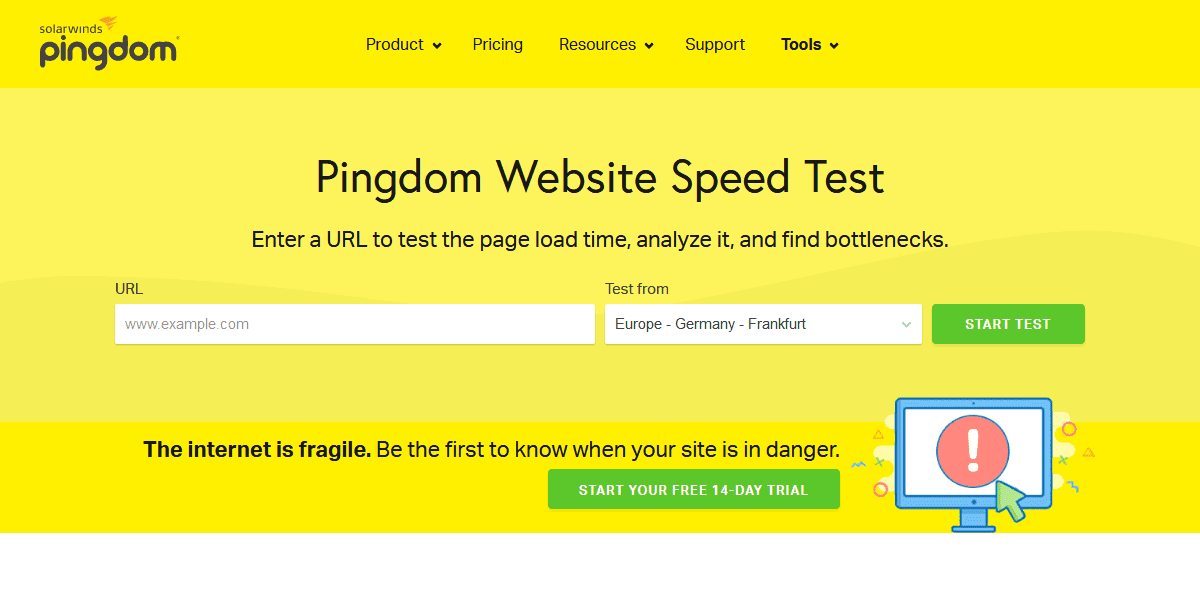 Pingdom Tools Joomla