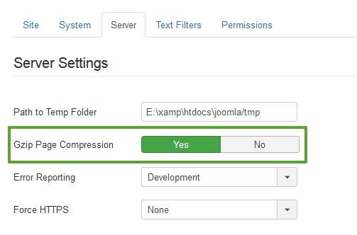 Gzip Page Compression Joomla