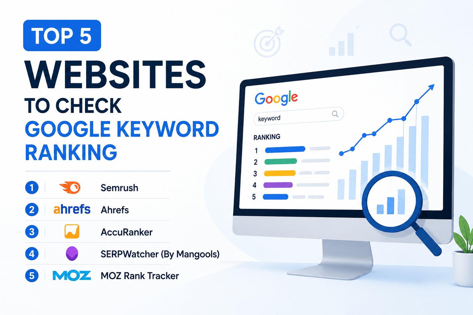 Top 5 websites to check Google Keyword Ranking