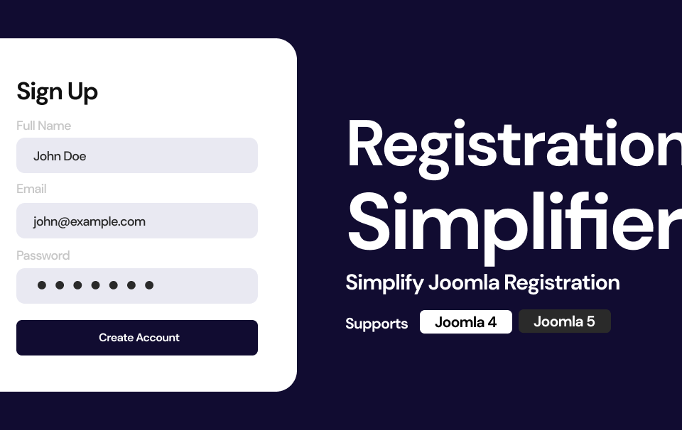 registration simplifier joomla