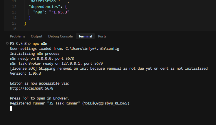How to Setup n8n Locally Using Node.js and npm: The Complete Installation Guide for 2025 1 npx n8n cli