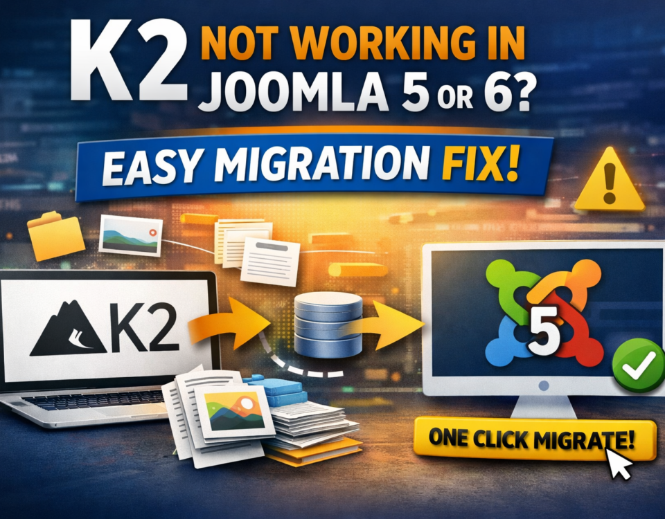 k2 not working joomla 5 migration fix