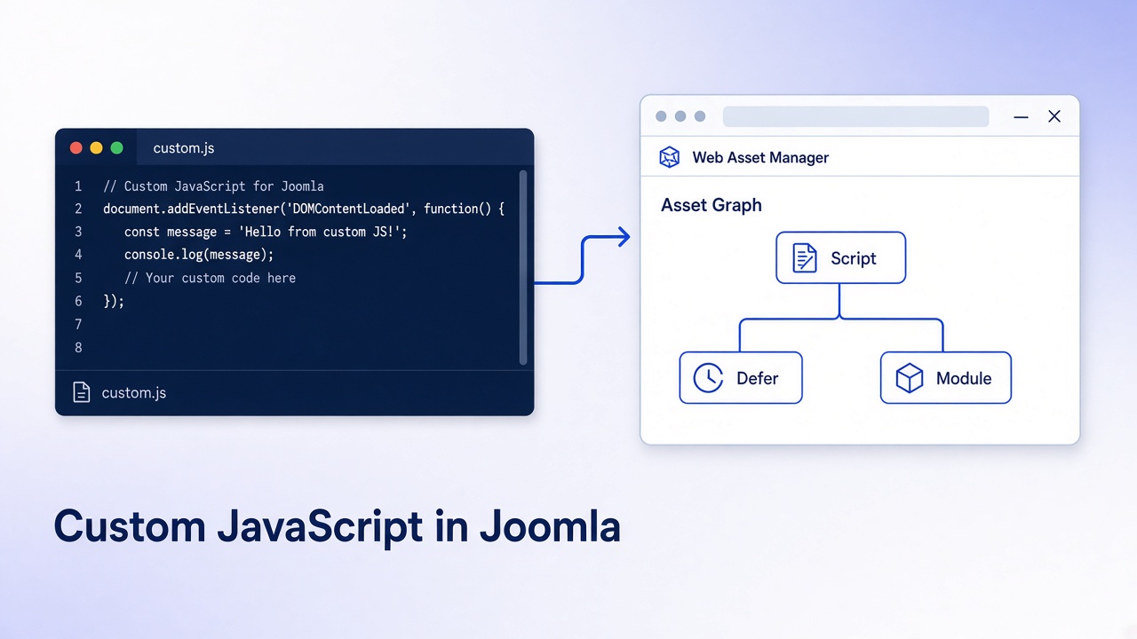 How to add custom JavaScript to Joomla