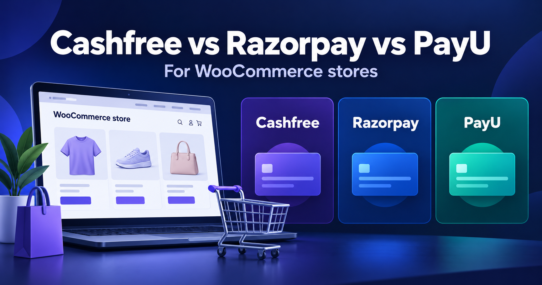 Cashfree vs Razorpay vs PayU: Best Gateway for WooCommerce Stores