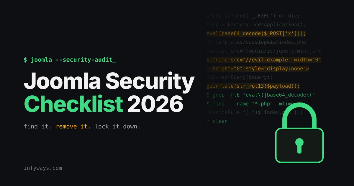 Joomla Security: The Complete 2026 Guide to Securing Joomla 5 and 6