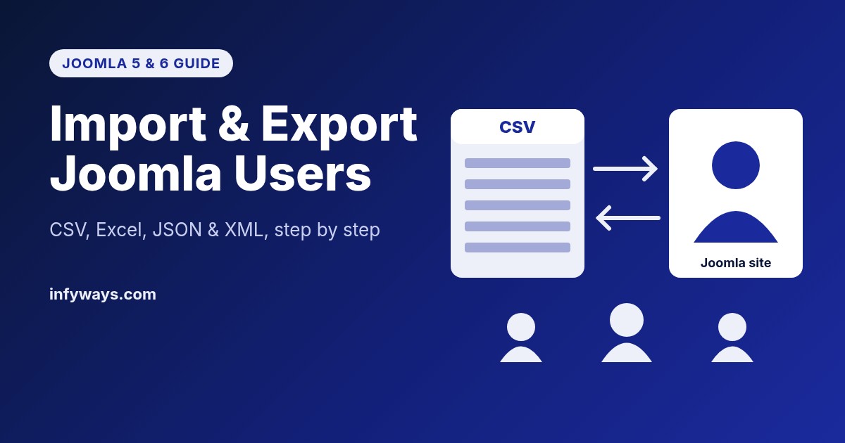 How to Import and Export Users in Joomla (CSV & Excel Guide)